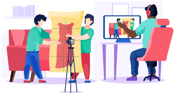 女孩们正在试穿设计师做的衣服图片下载