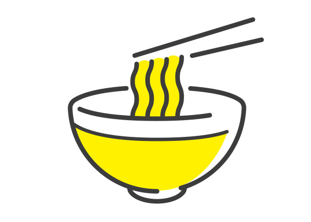 矢量插图材料:拉面，食物图片下载