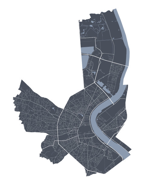 波尔多地图详细地图波尔多城市海报图片下载