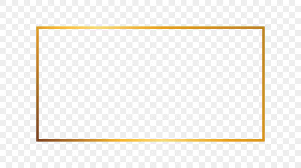 金色发光矩形框架图片下载