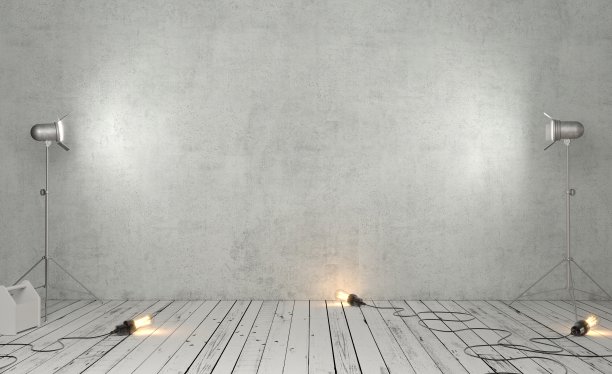 灰色混凝土背景的摄影工作室图片下载