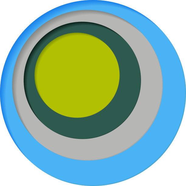 圆形调色板四色一白图片下载