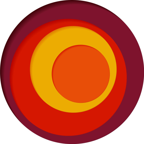 圆形调色板四色一白图片下载