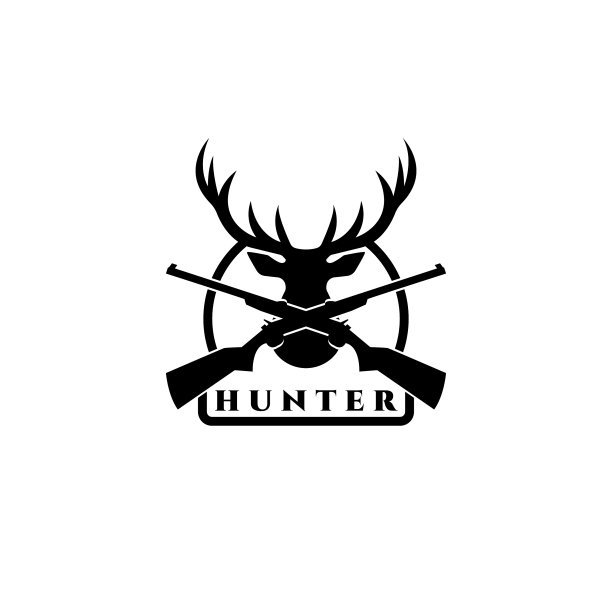 猎鹿标志设计猎人标志鹿头图片下载