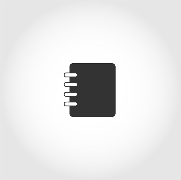 笔记本孤立图标商业设计元素图片下载