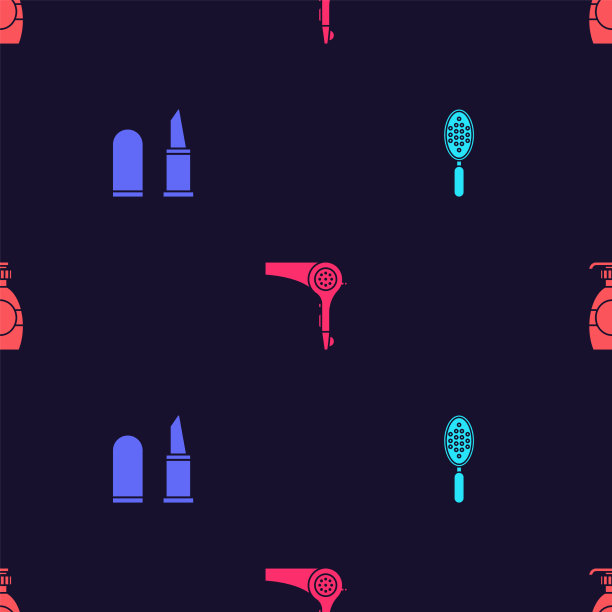 设置发刷，口红烘干机和瓶子图片下载