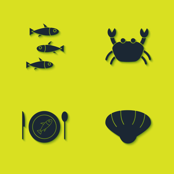 集鱼，扇贝，海贝，鱼上图片下载