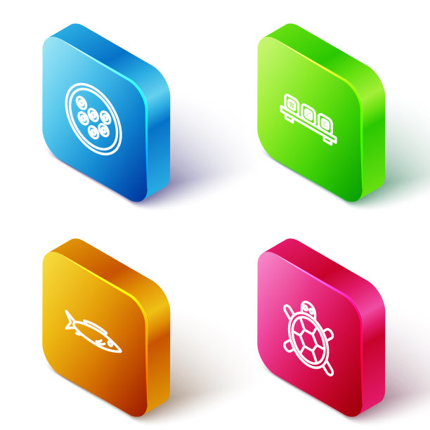 在寿司盘上放置鱼子酱等距线图片下载