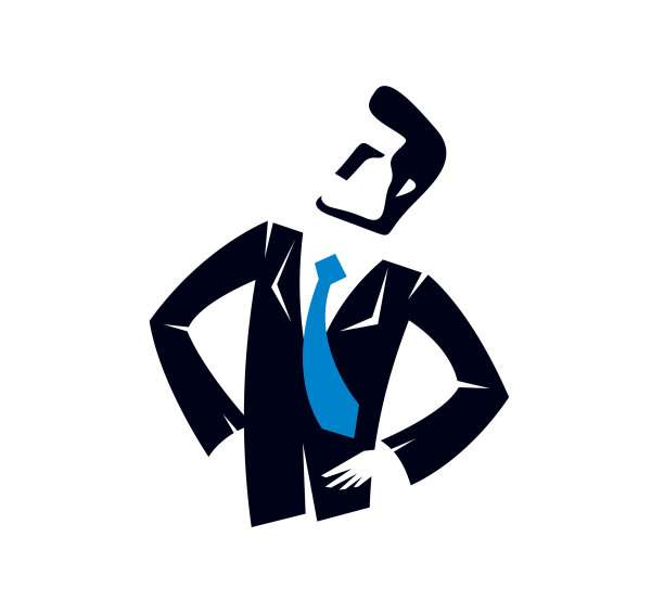 年轻有吸引力的商人标志或图标图片下载