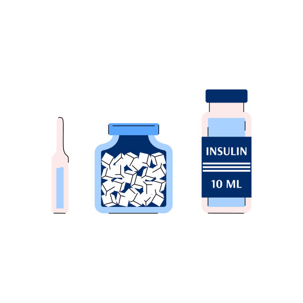 糖尿病药丸和注射卡通图片下载