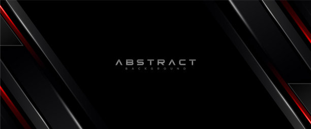 几何形状的未来科技红黑图片下载