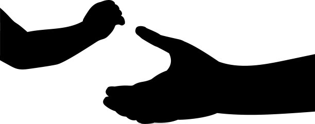 剪影的手父母给孩子的手图片下载