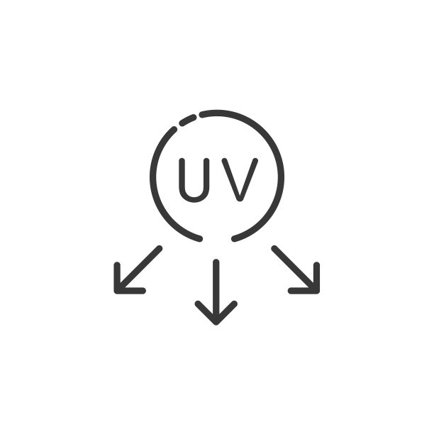 紫外线太阳细线图标孤立图片下载