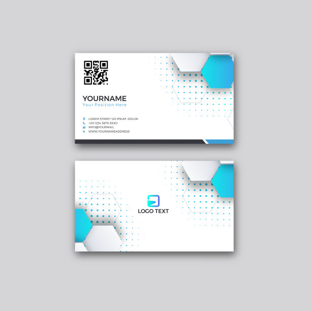现代几何设计名片模板图片下载