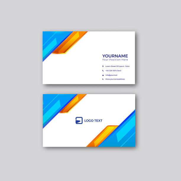 现代几何设计名片模板图片下载