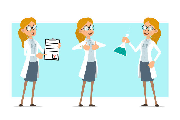 卡通扁搞笑女医生人物设定图片下载