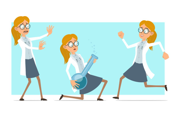 卡通扁搞笑女医生人物设定图片下载