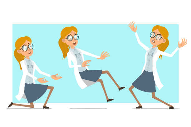 卡通扁搞笑女医生人物设定图片下载