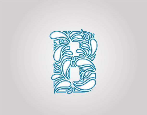 水飞溅首字母b标志图标水图片下载