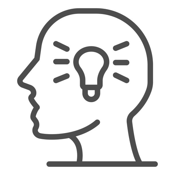人的头部用电灯泡行图标教育图片下载