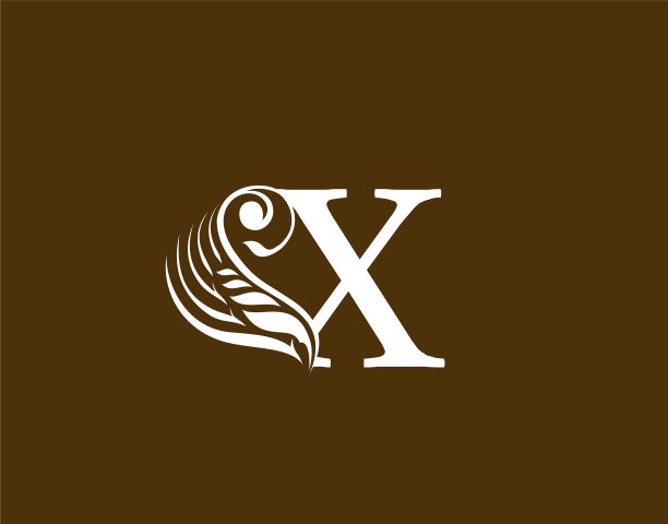 皇家首字母x标志经典花卉图片下载