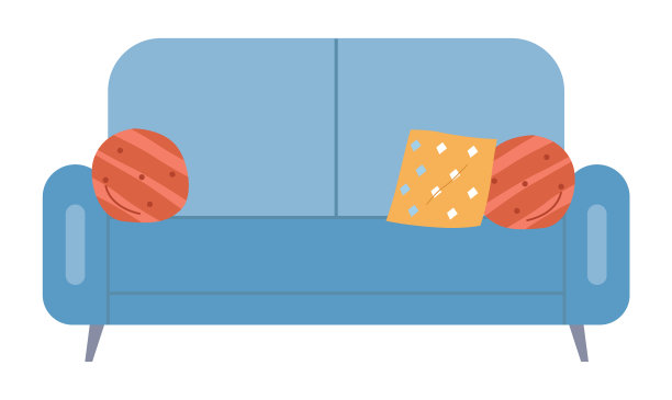 柔软的沙发和五颜六色的枕头图片下载