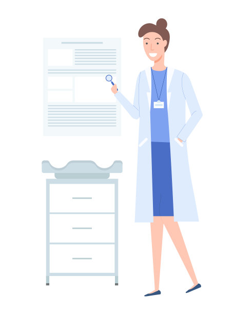 一位女儿科医生拿着一个特殊的东西图片下载