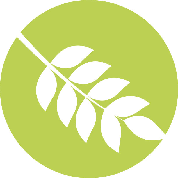 羽状树叶植物轮廓风格图标图片下载