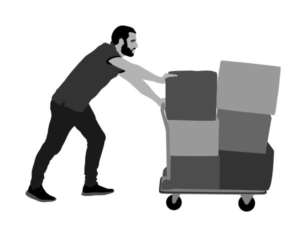 搬运箱子的搬运工图片下载