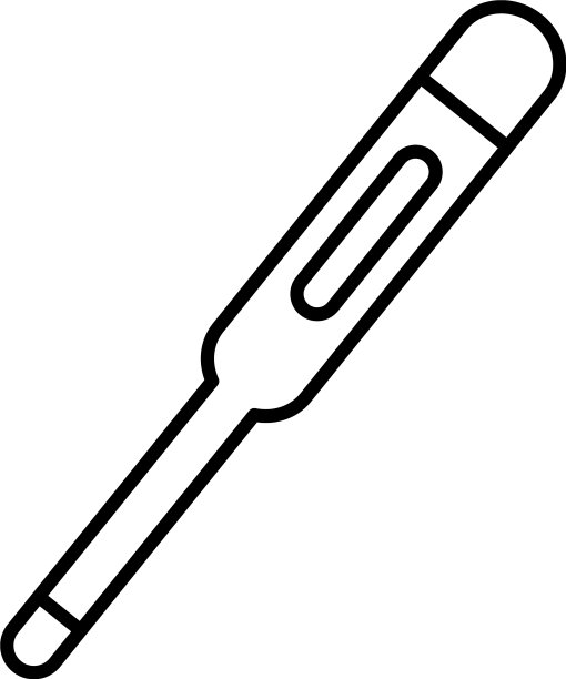 测量温度的温度计线性图标图片下载