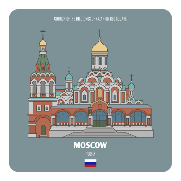 俄罗斯莫斯科红场上的喀山神甫教堂图片下载