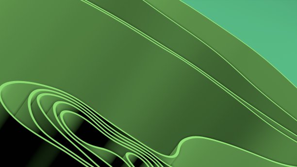 彩色绿色抽象偏心三维样条波浪运动纹理图案图片下载