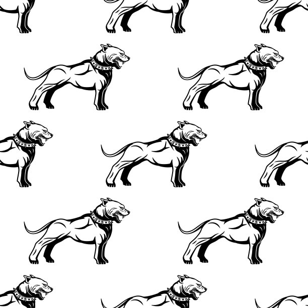 无缝模式与狗。图片下载