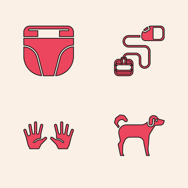 为狗狗设置可伸缩绳牵引的狗尿布图片下载