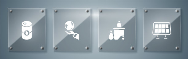 设置太阳能板满垃圾桶手图片下载