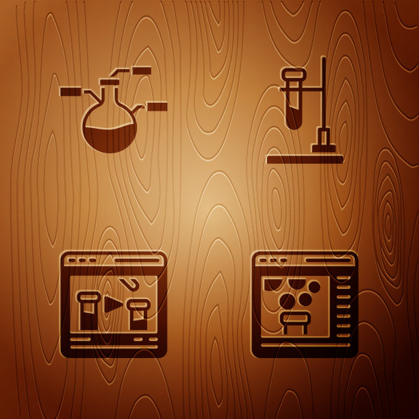 设置化学在线试管和烧瓶并点火图片下载