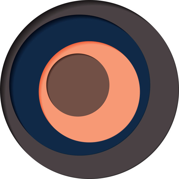 圆形调色板四色一白图片下载