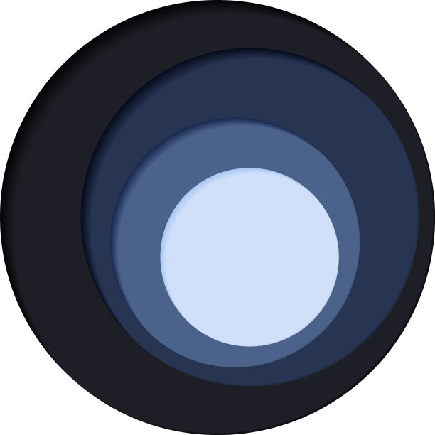 圆形调色板四色一白图片下载