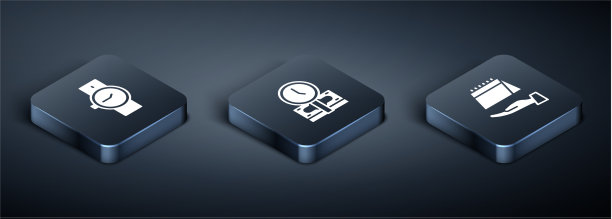 设置等距腕表日历和时间金钱图片下载