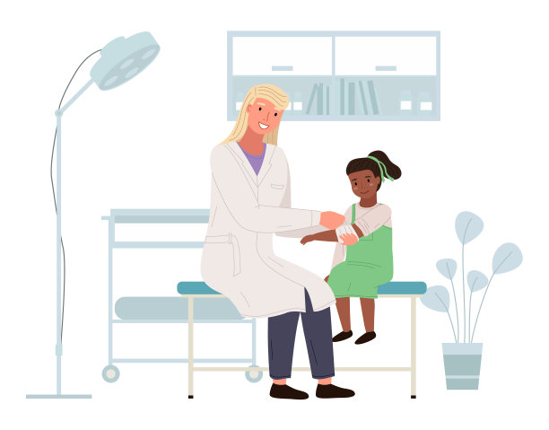 足病医生用绷带帮助一个女孩图片下载