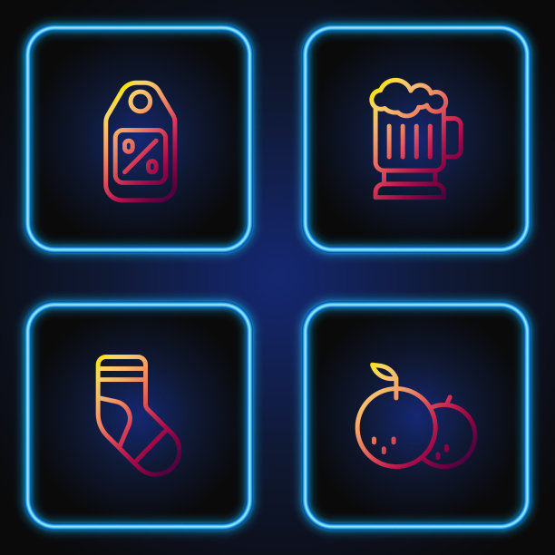 设定线橘子圣诞袜价格标签图片下载