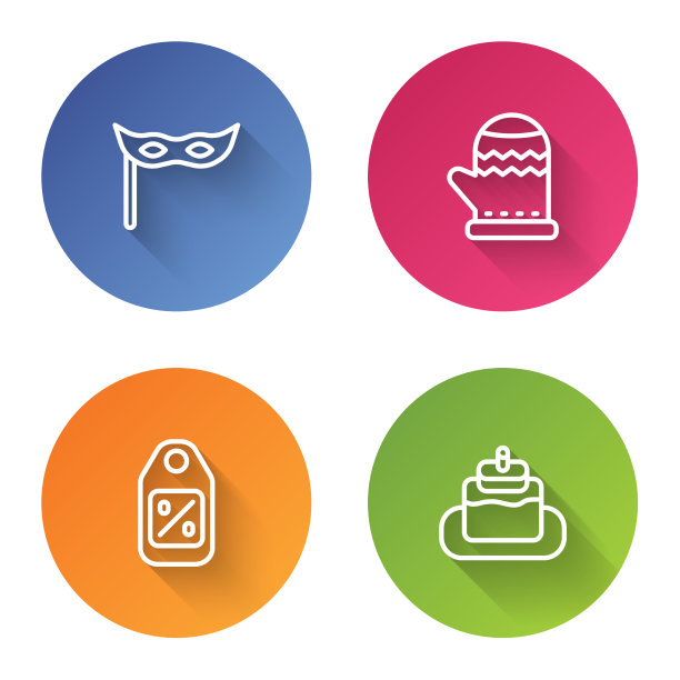 设定线节日面具圣诞手套价格标签图片下载