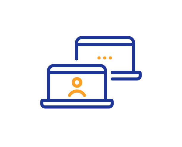 外包工作线图标工作在家标识图片下载