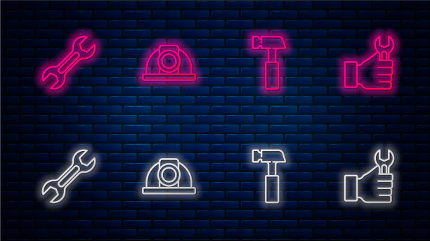 设置线工安全帽锤扳手图片下载