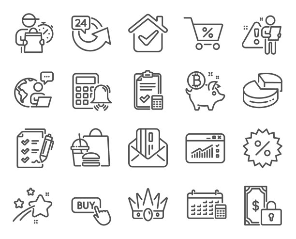 金融图标集包括作为比特币的图标图片下载