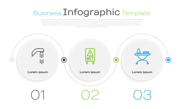 设置淋浴喷头湿地板和熨斗图片下载