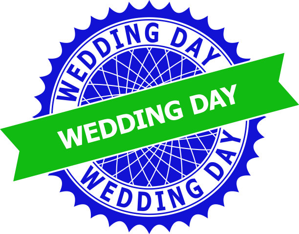 婚礼当天双色干净的玫瑰花饰模板图片下载