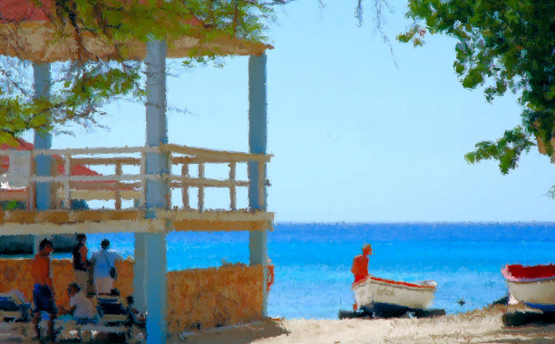 在库拉索岛放松的一天。图片下载