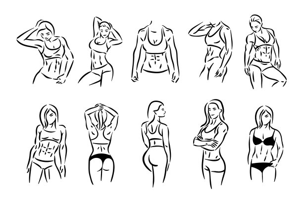 健身女性在健身房用运动锻炼健康图片下载