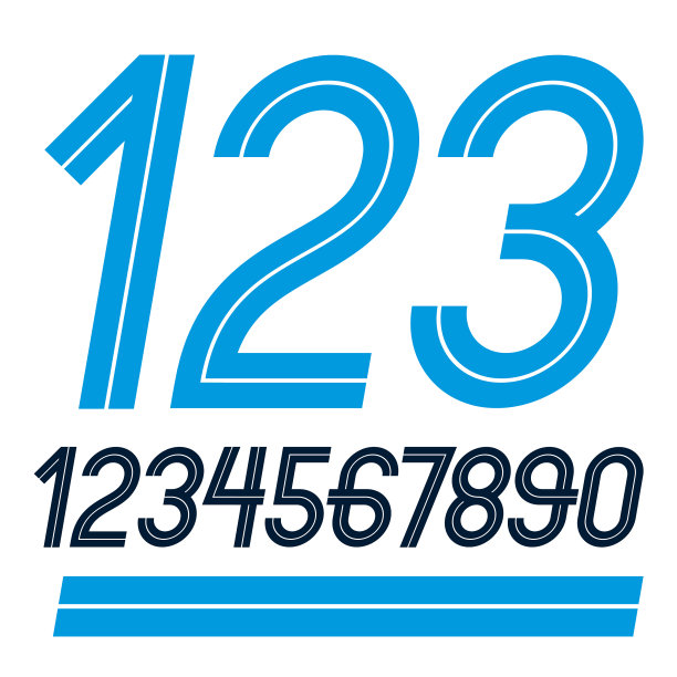 设置细圆形数字与白色图片下载